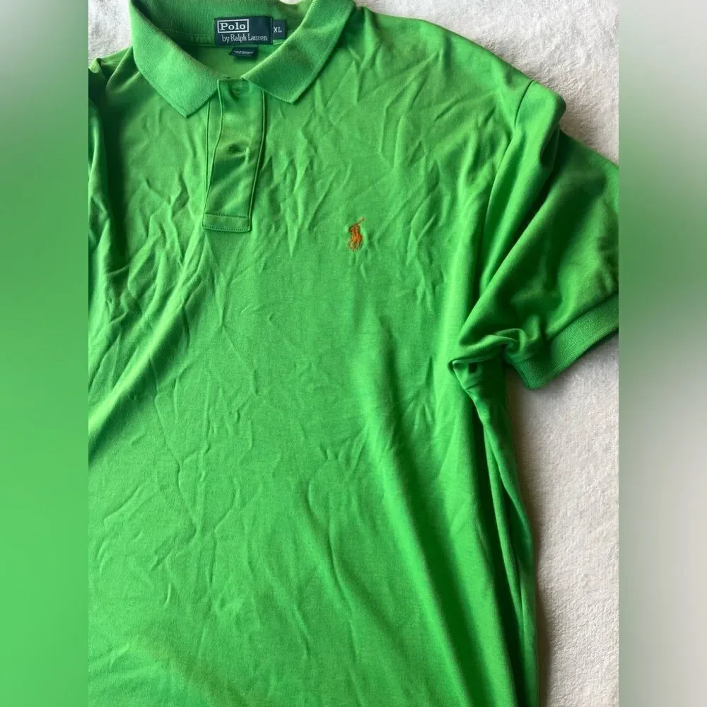 Polo by Ralph Lauren Polo Shirt Men's Size XL Green/Flesh Horse Classic Fit